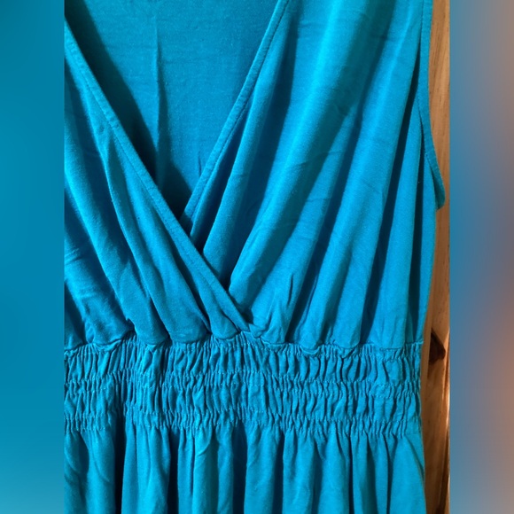 Merona size L faux wrap stretch sleeveless midi dress - Picture 3 of 4